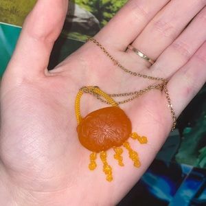 doll purse gold chain necklace (made by me!)